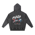 Hoodies,Black,Washed,Spin