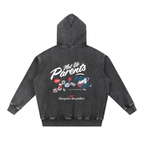 Hoodies,Black,Washed,Spin