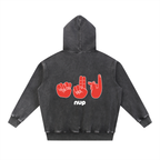 Hoodies,Black,Washed,Silent