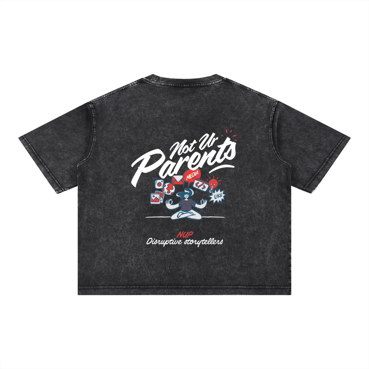 T-Shirts,Washed,Black,Brainstorm