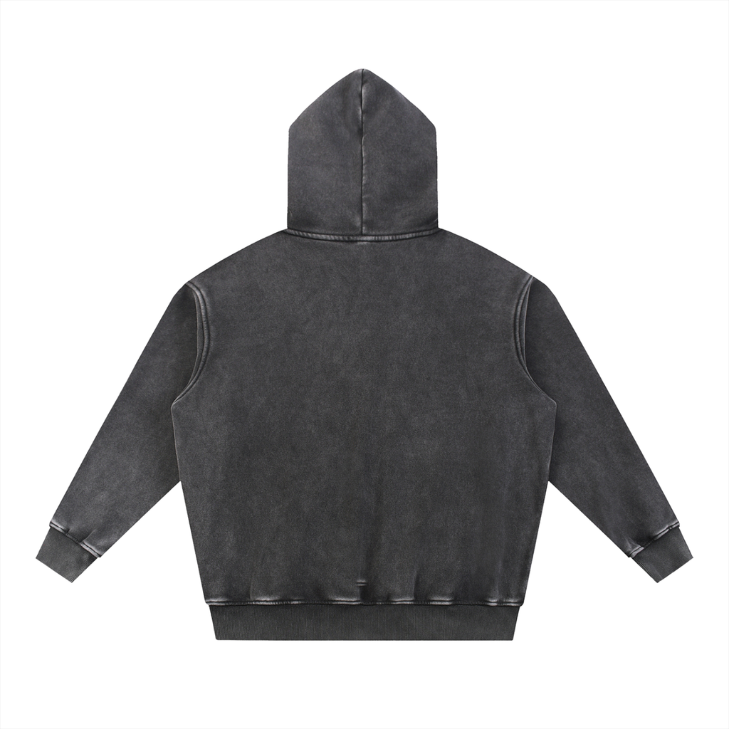 Hoodies,Washed,Black,Distortion