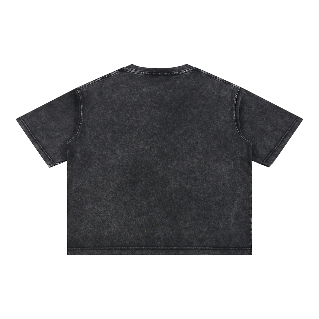 T-Shirts,Washed,Black,Distortion 
