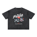 T-Shirts,Washed,Black,Runner