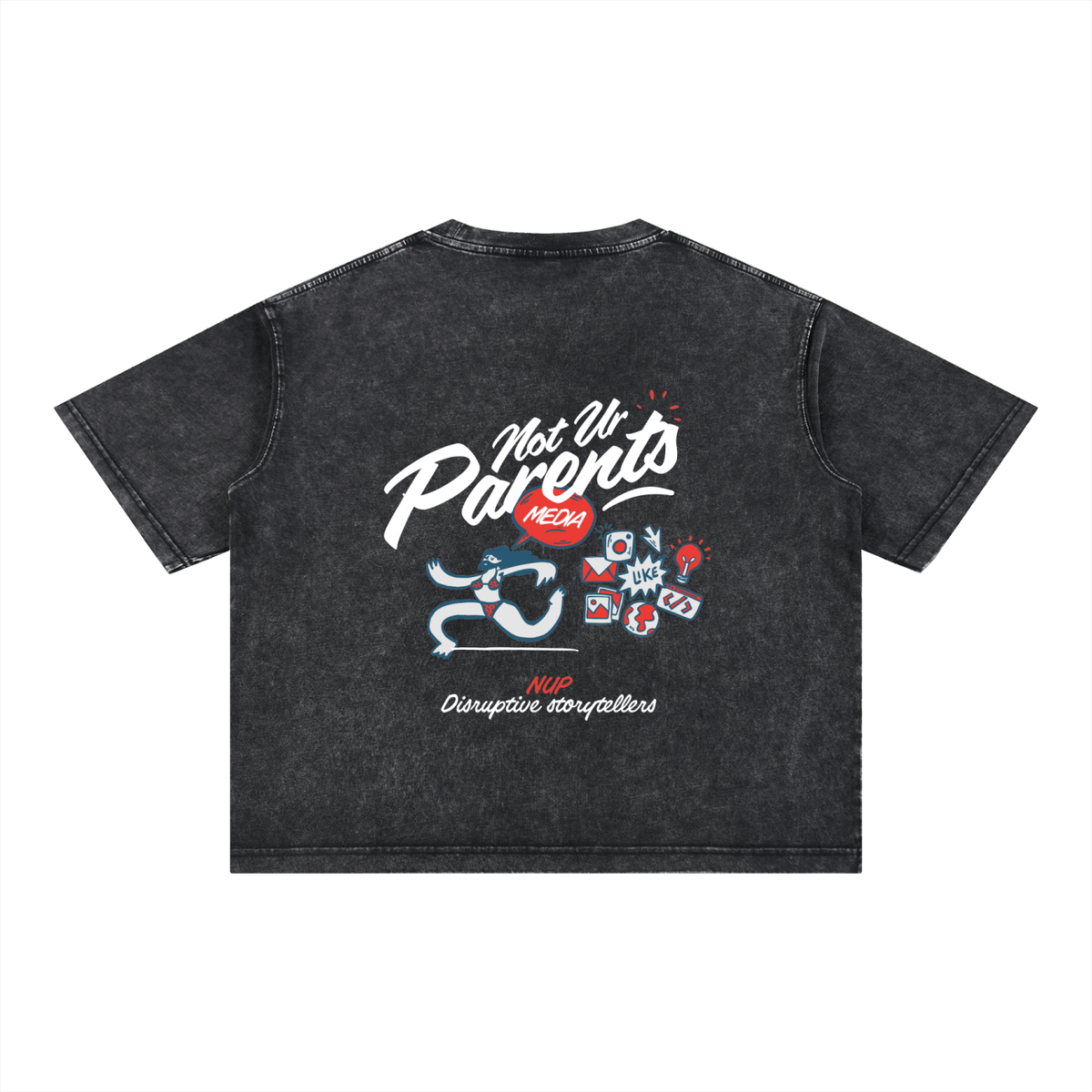T-Shirts,Washed,Black,Runner