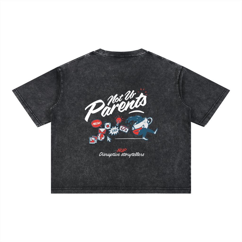 T-Shirts,Washed,Black,Spin