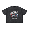 T-Shirts,Washed,Black,Spin