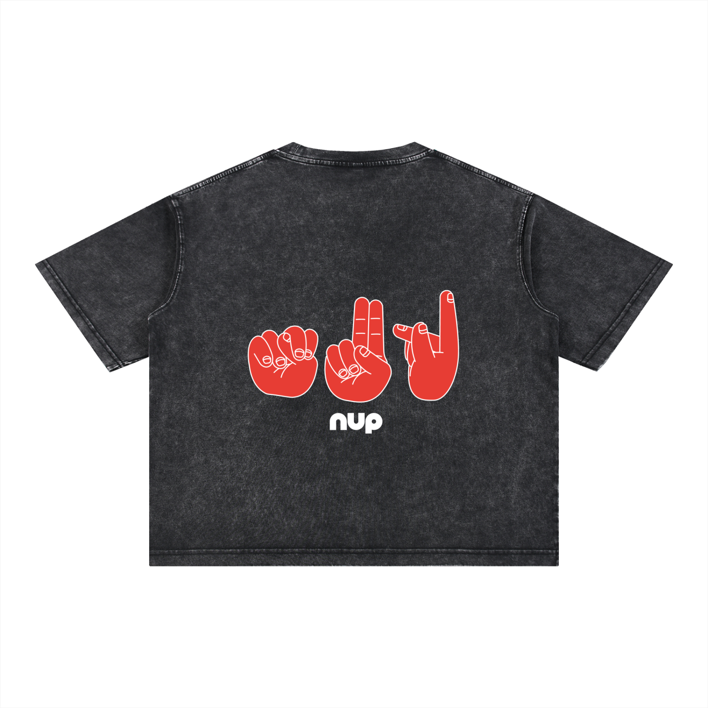 T-Shirts,Washed,Black,Silent